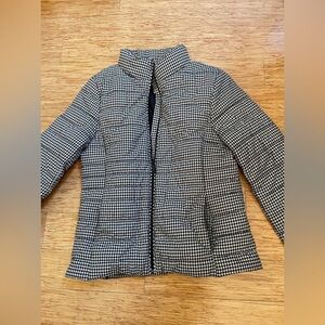 Like new Vince Camuto S black and white check  PUFFER jacket